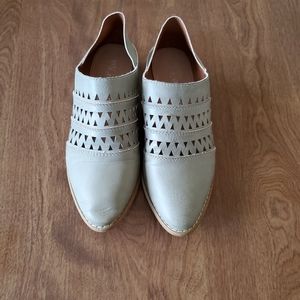 Perforated Genuine leather ankle booties